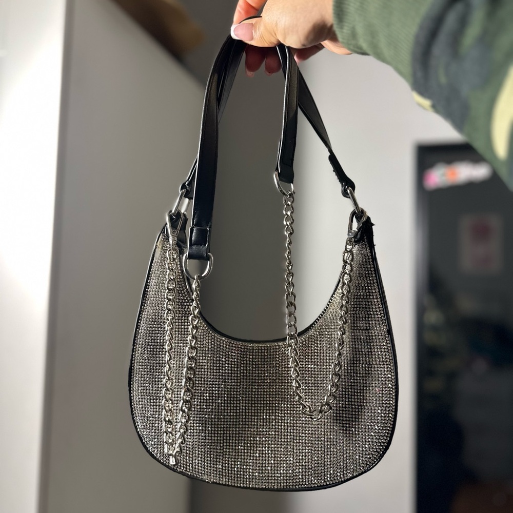 Aqua Rhinestone bag